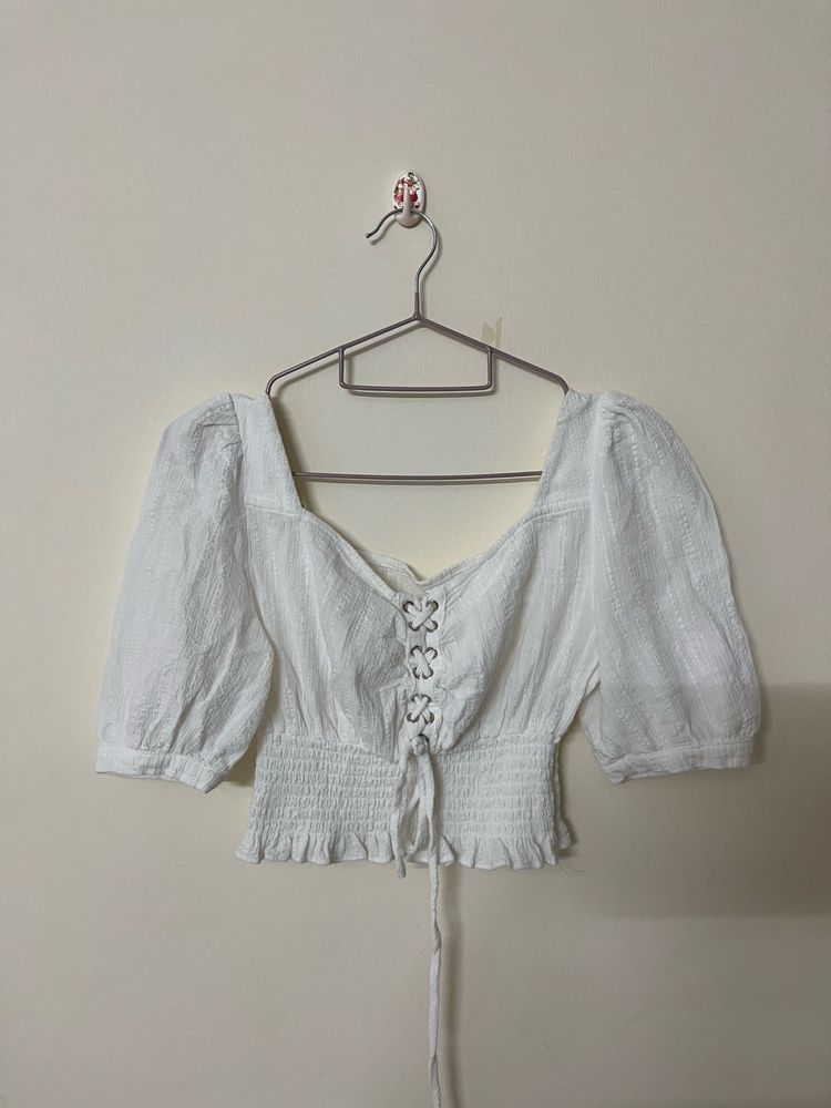 Korean White Cottage Top