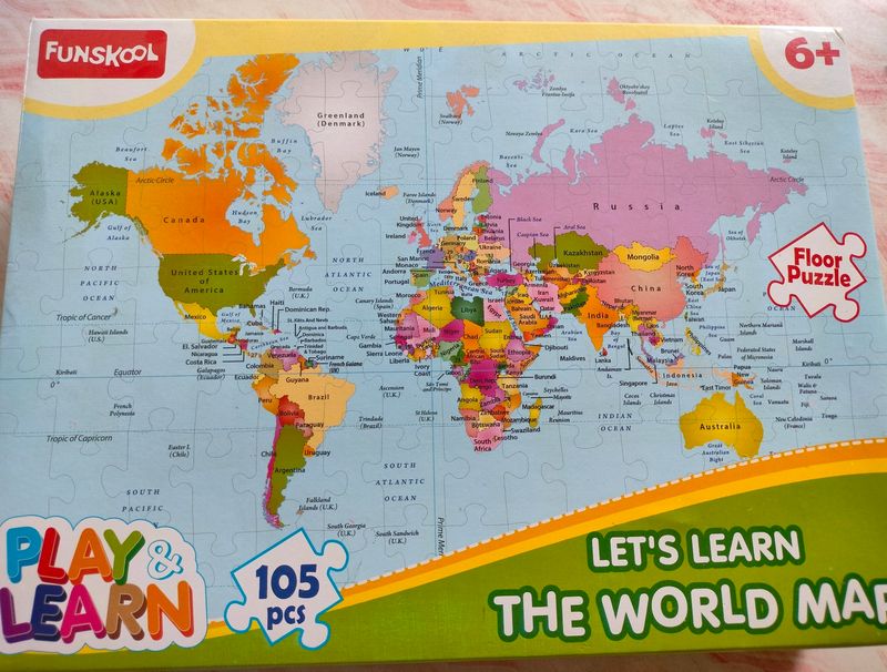 World map Floor Puzzle 🧩