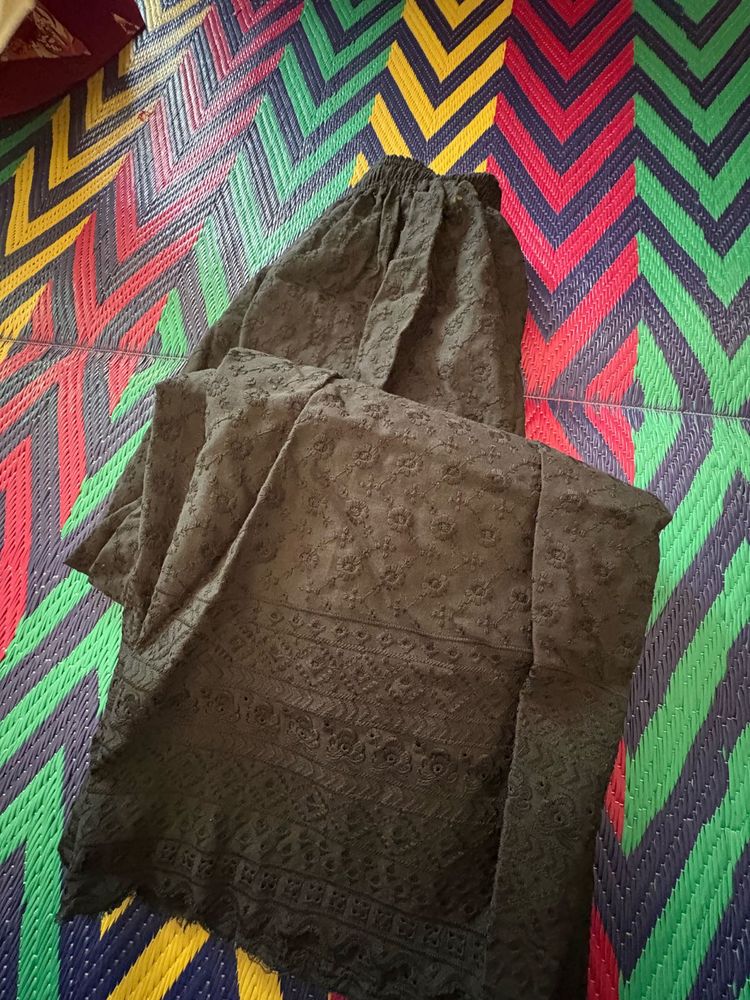 Embroidered Palazzo Pants