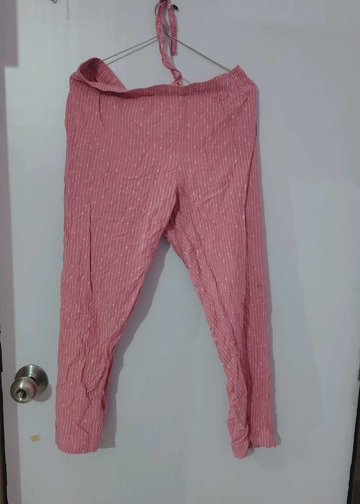 Pink Striped Leggings