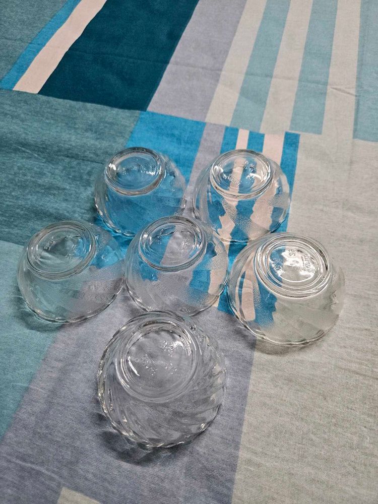 Set of Six Glass Bowls