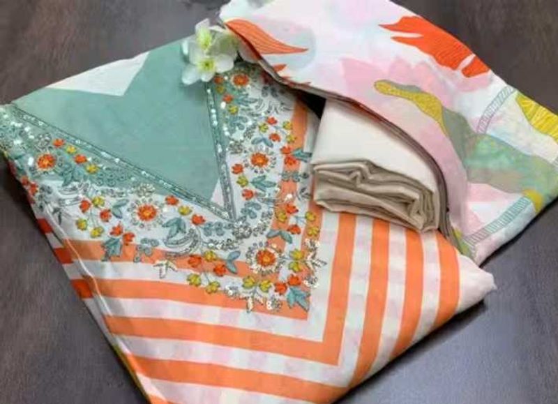 Unstitched Soft Cotton  Suit For Women