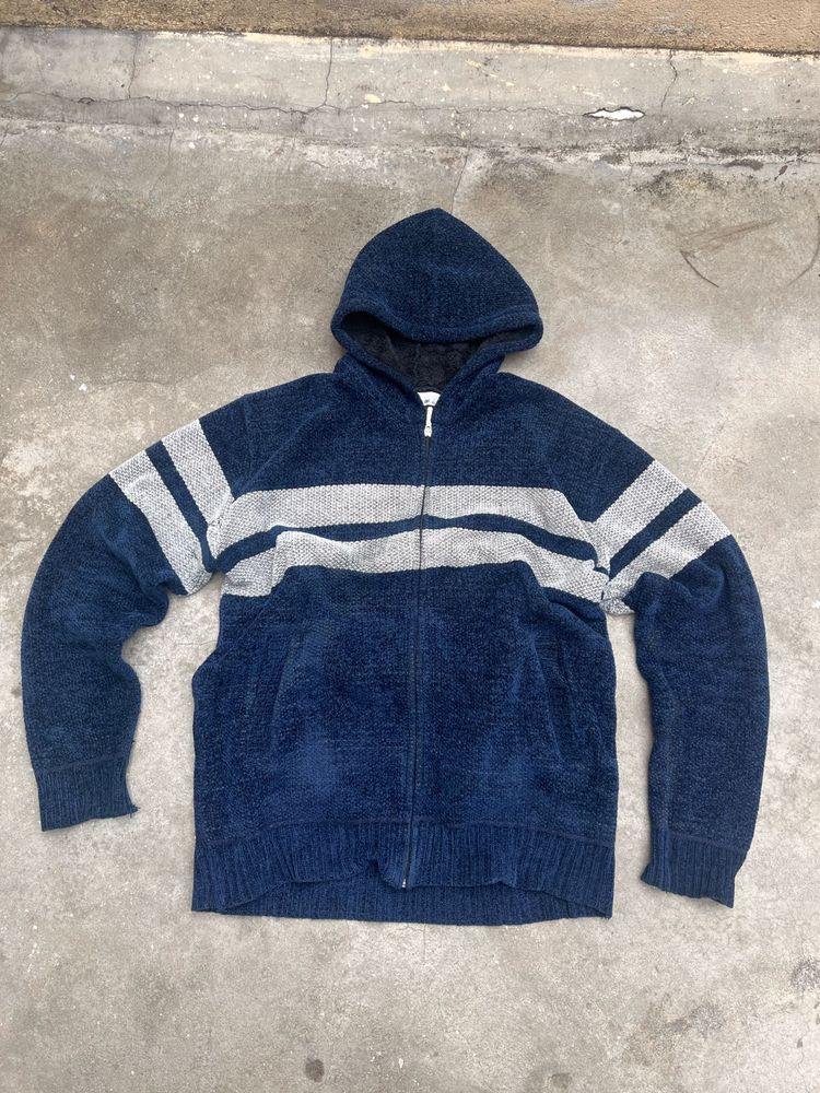 Striped Full Zip Hoodie