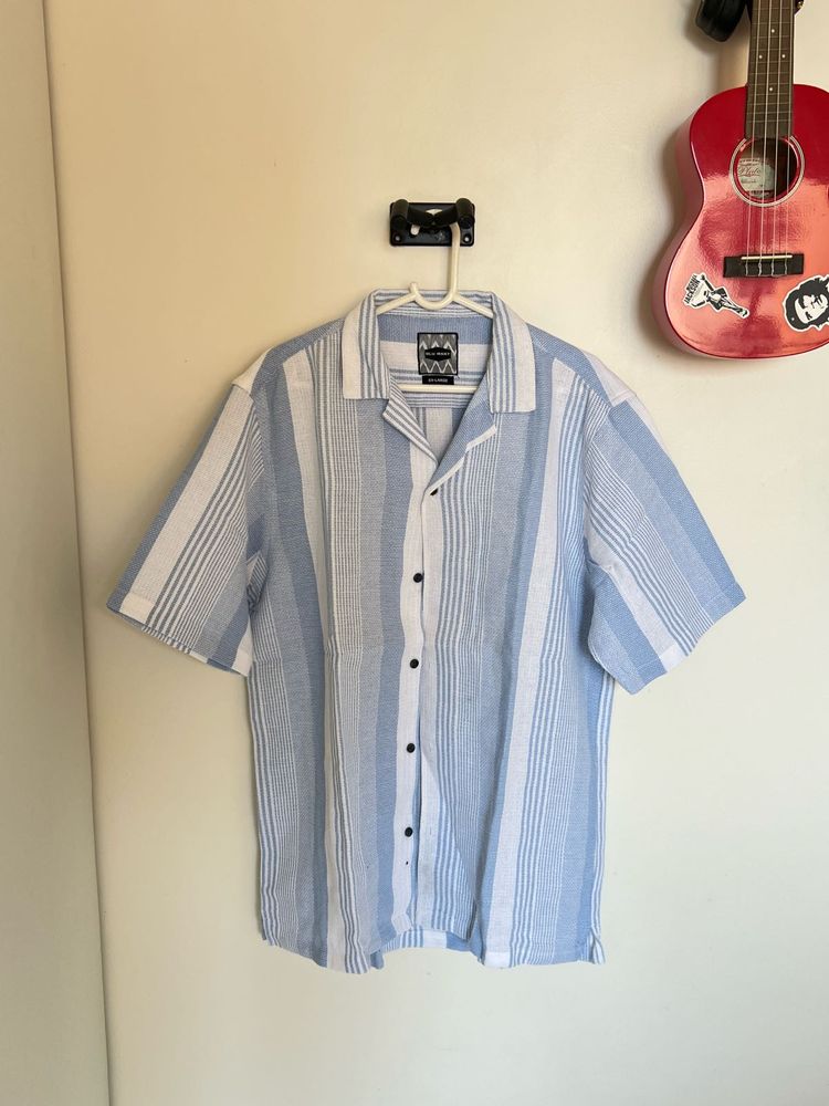 Striped Blue &amp; White Shirt