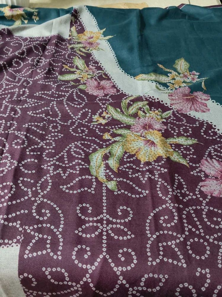 Floral print woolen suit