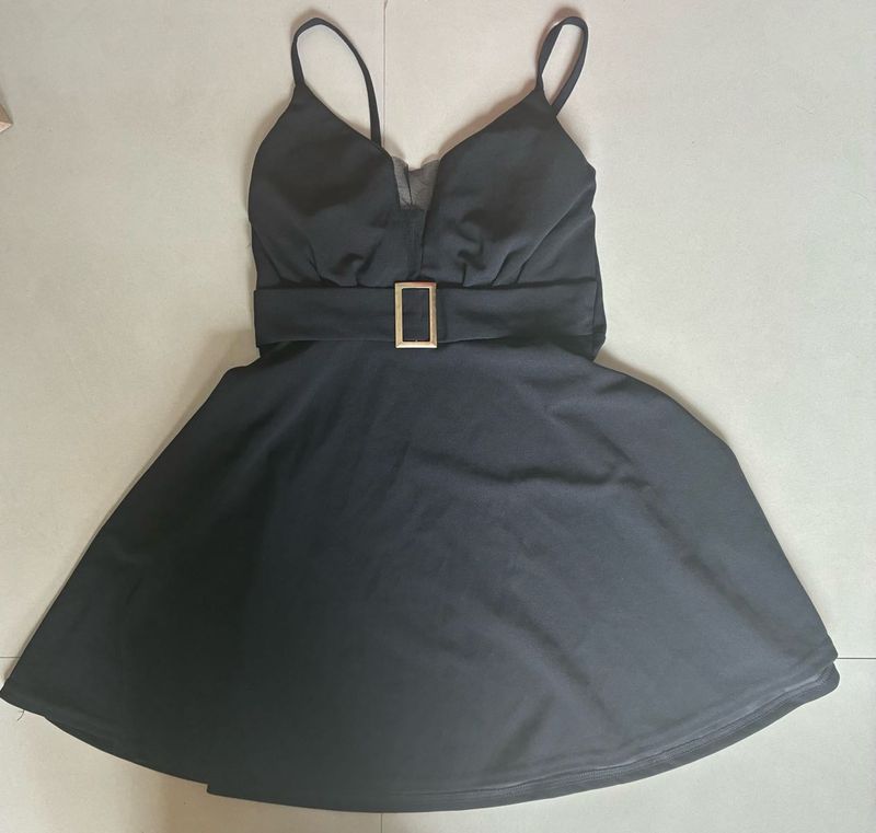 XS Black Skater Dress