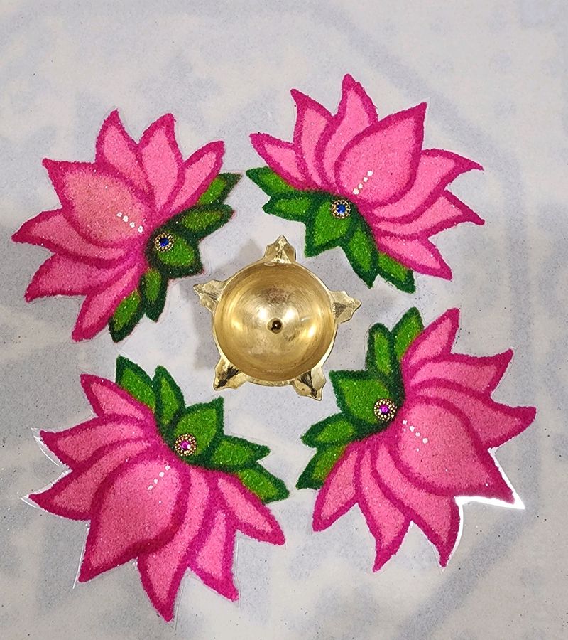 Ready Rangoli Lotus 4pc
