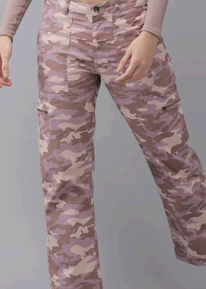 Camo Print Cargo Pants