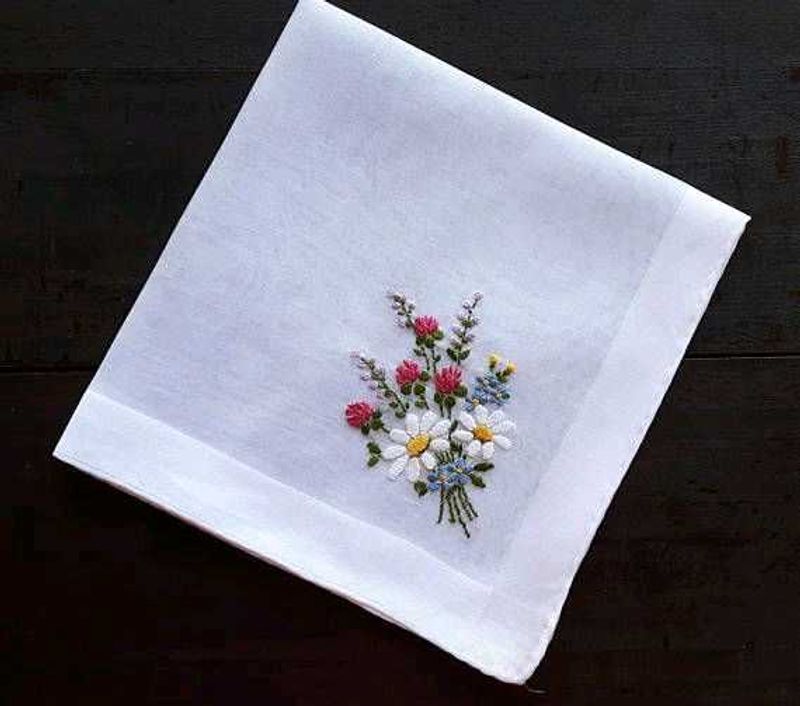 Vintage Embroidered Handkerchief