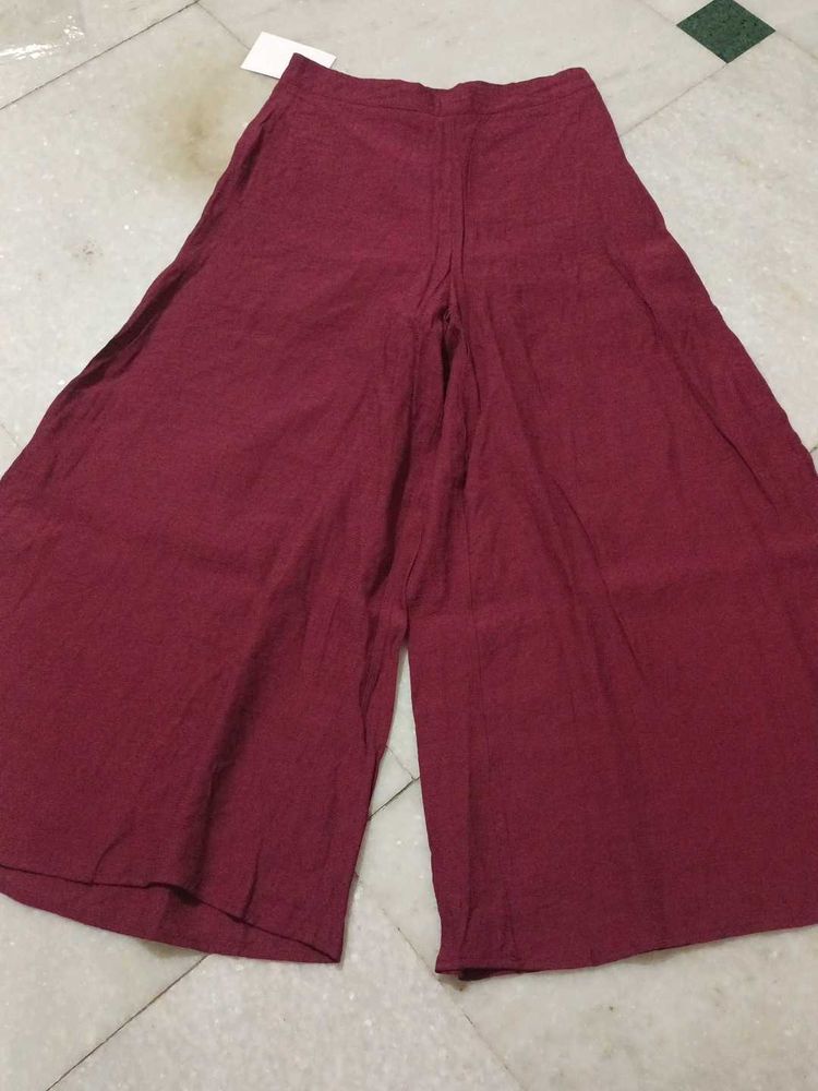 24 Size Burgundy Wide Leg Palazzo Pants
