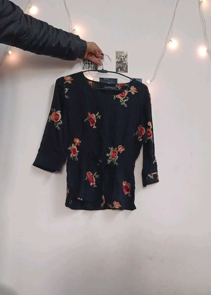 Floral Embroidered Top
