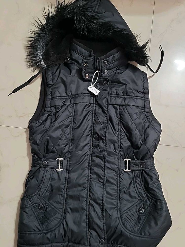 Faux Fur Hooded Vest