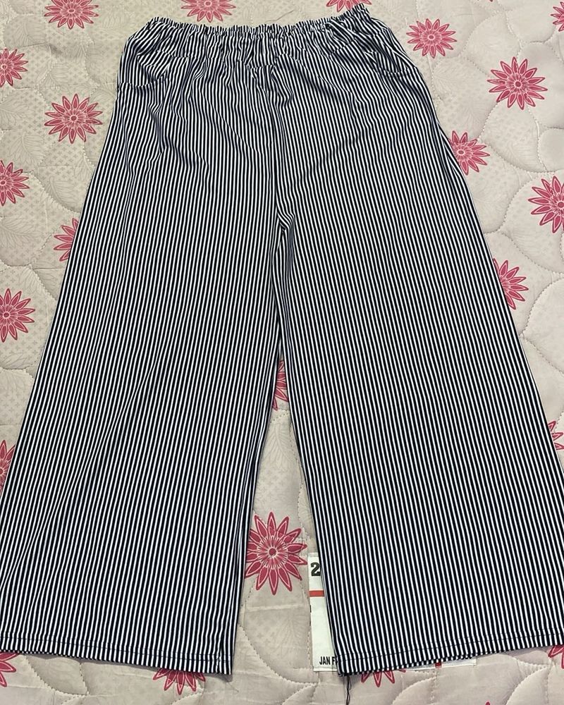 Black And White Stripped Plazzo