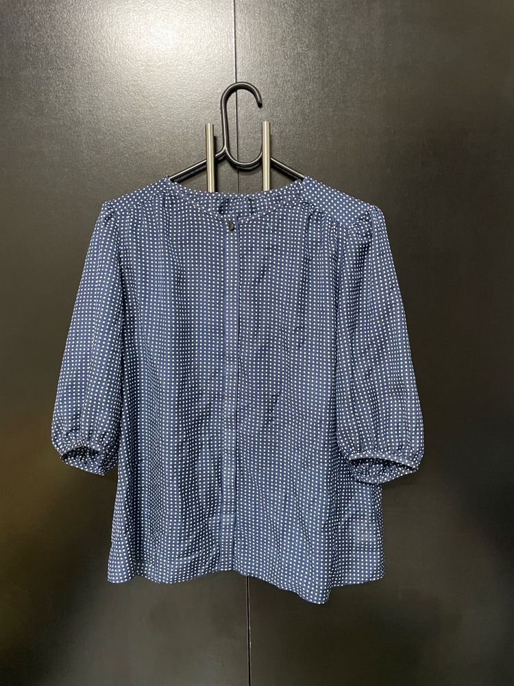 Blue Dotted Top
