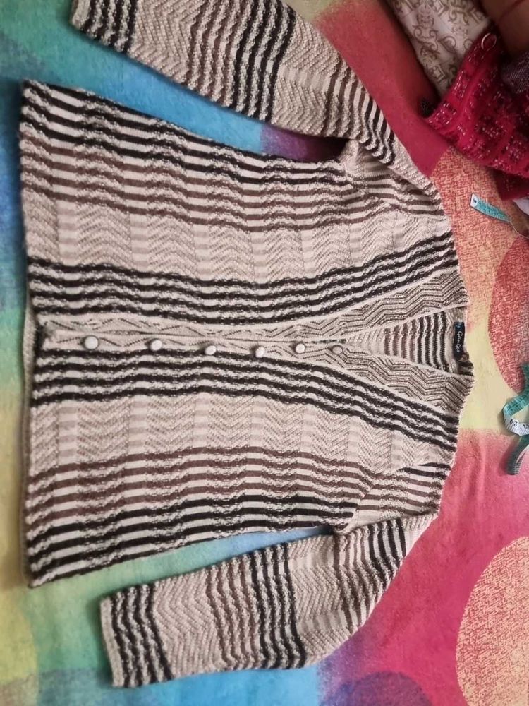 Striped Knit Cardigan