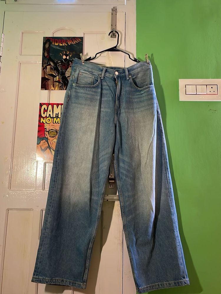 Wide Leg Denim Jeans