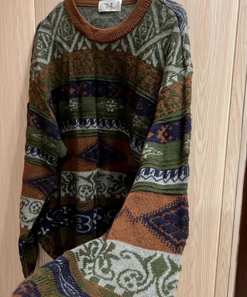Vintage Japenese Patterned Sweater