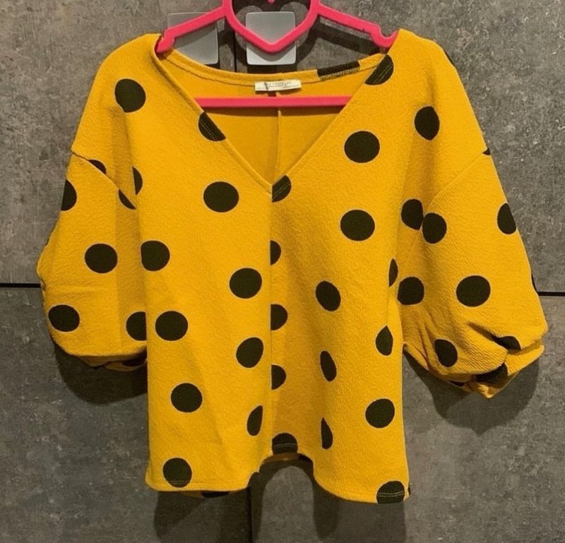 Zara Puff Sleeve Top Size S