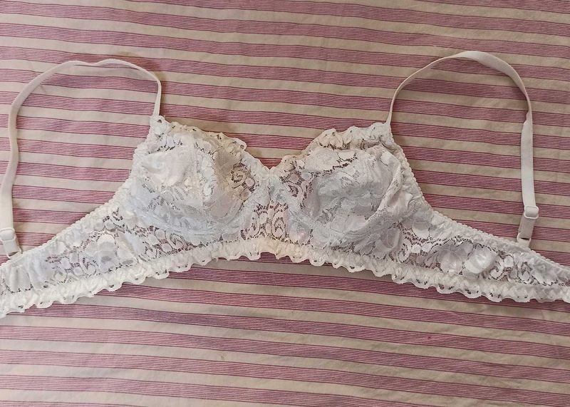 Net White Bra