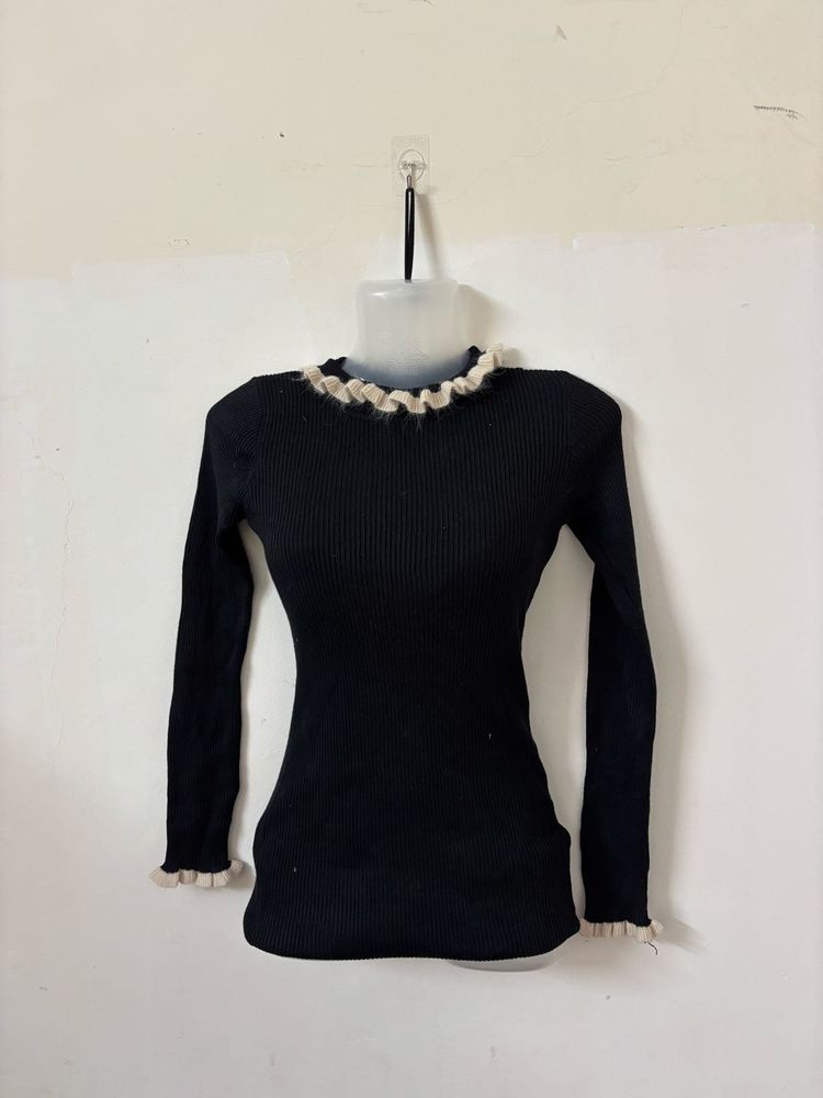 Elegant Black Long Sleeve Top