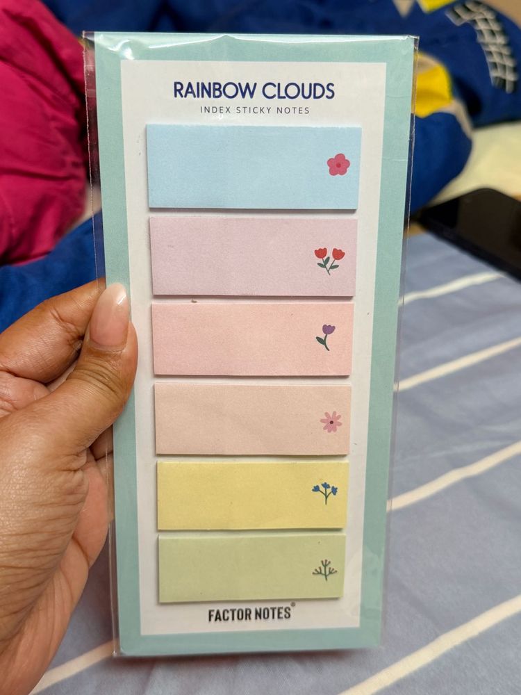 Factor Notes Rainbow Clouds Sticky Note