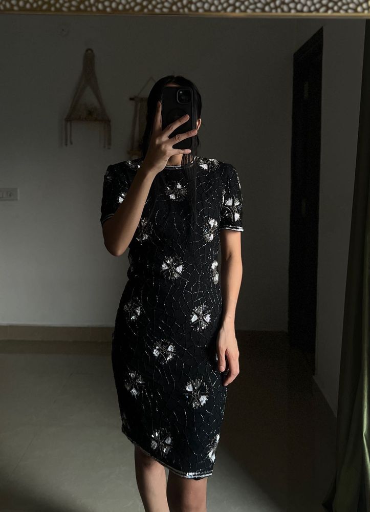 Adrianna Papell  Vintage Beaded COCKTAIL Dress ♠️