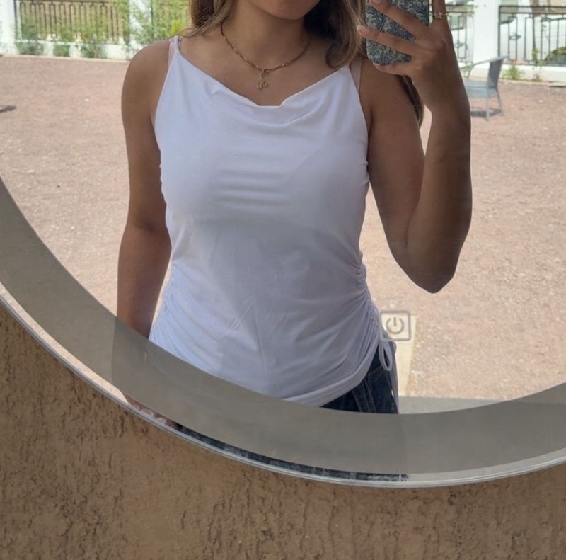 Shein Spaghetti Strap Ruched Tie-Up