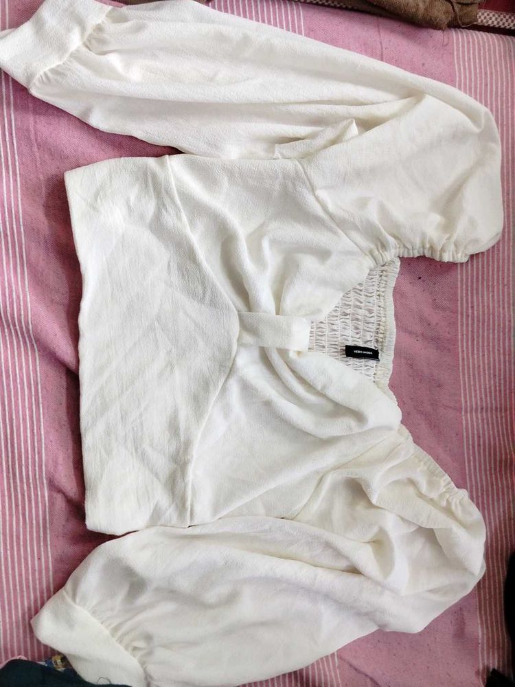 White Full Sleeve Top