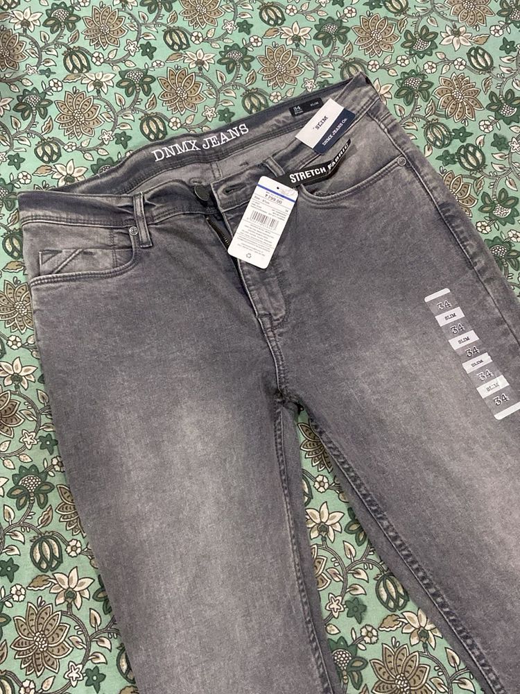 DNMX Grey Slim Jeans