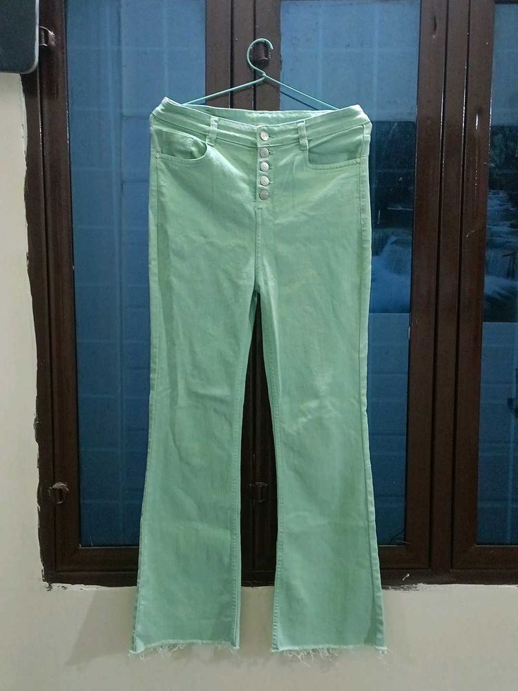 Mint Flare Jeans