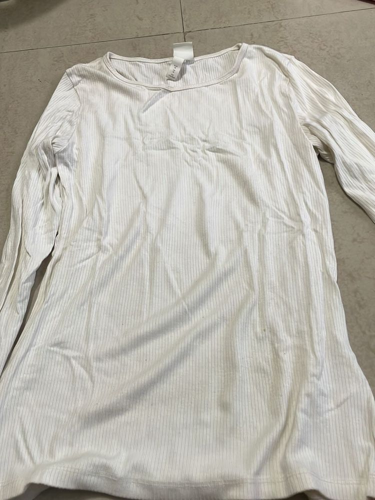 White Long Sleeve Top