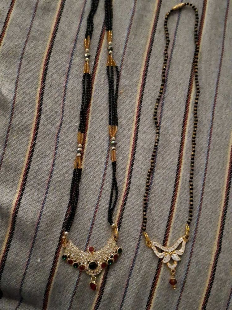 Elegant Mangalsutra Necklaces - Set of 2