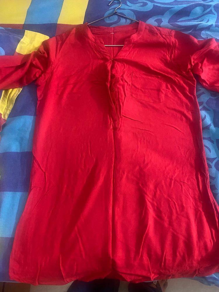 Red Colour Top With Almost New Condition