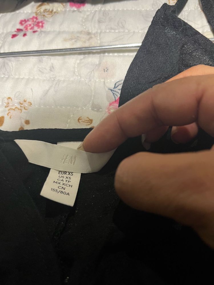 HNM black wrap dress