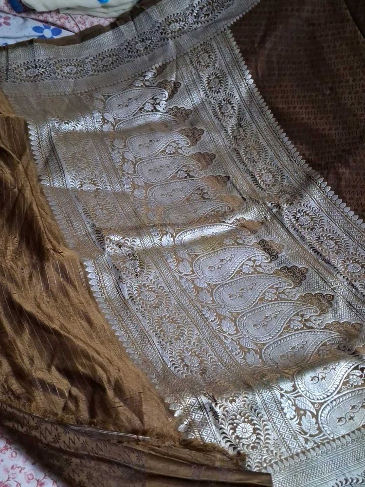 Elegant Brown Silk Saree