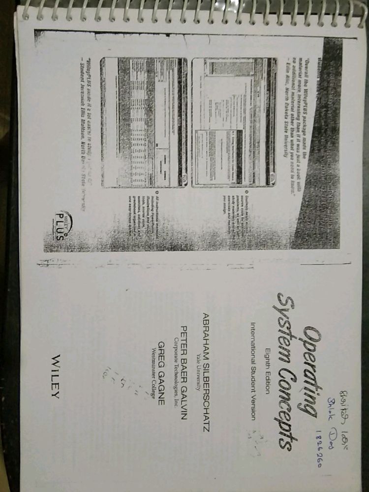 Operating system concepts book