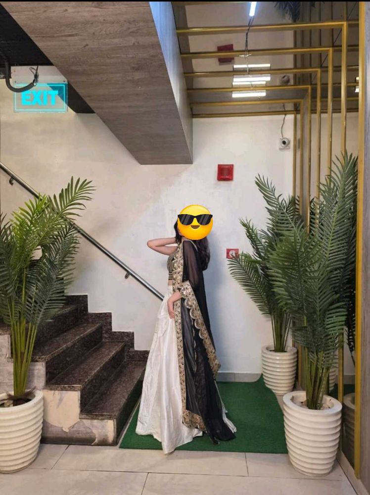 Aesthetic Black N White Lehenga
