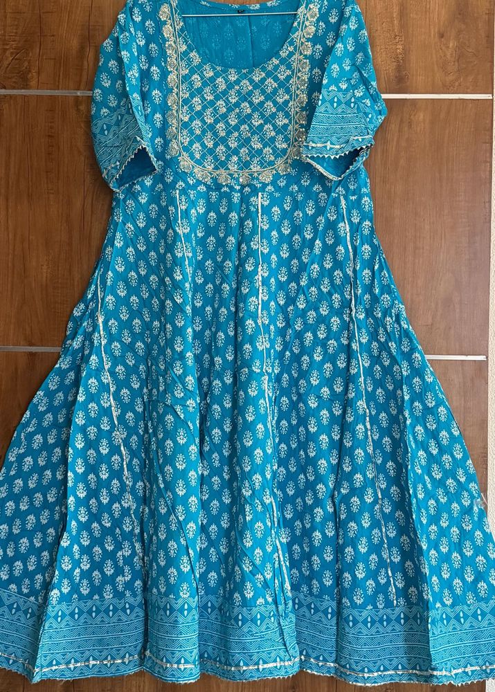 Elegant Blue Printed Kurta