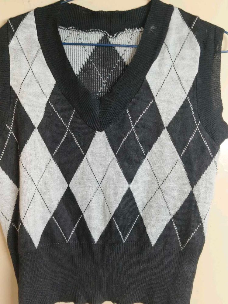 Cut Sleeves Sweater