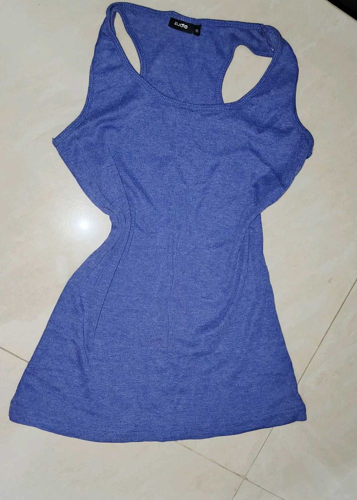 dark and sky blue 💙 Cotton Blend Tank To