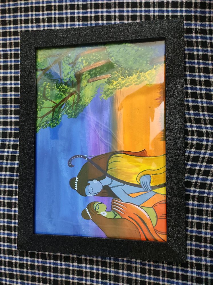 Brand New Handmade Painting Shri Ram &amp; Sita Mata