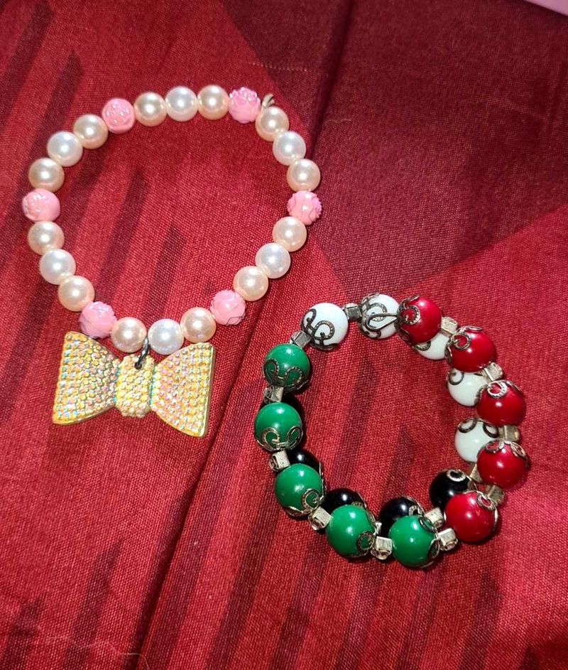 Bow And Spiral Bracelets (Set Of 2)