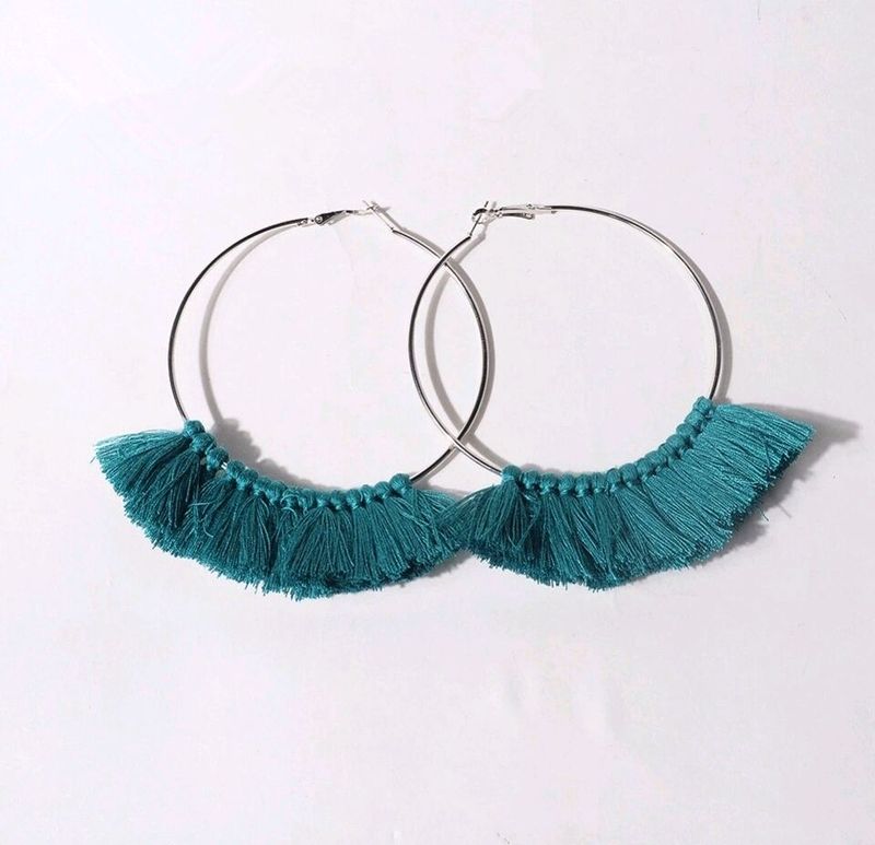 Tassel Hoop Earrings - 03