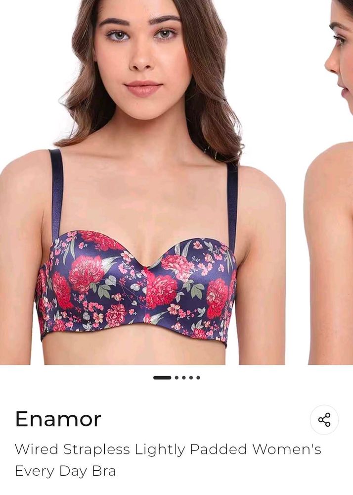 Floral Satin Bra