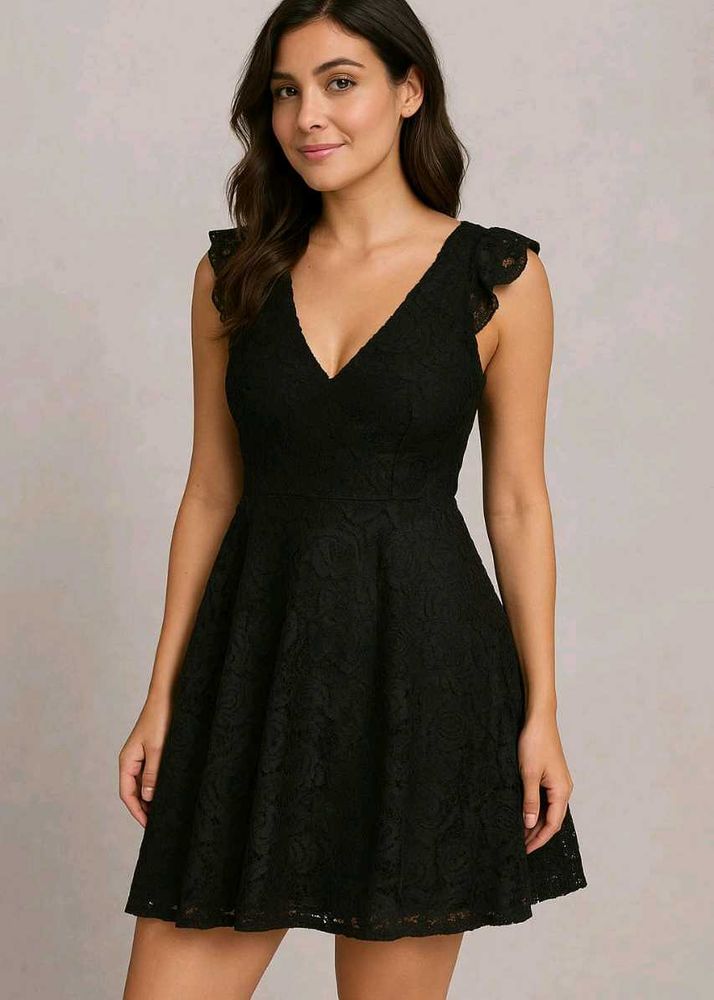 Elegant Black Lace Dress