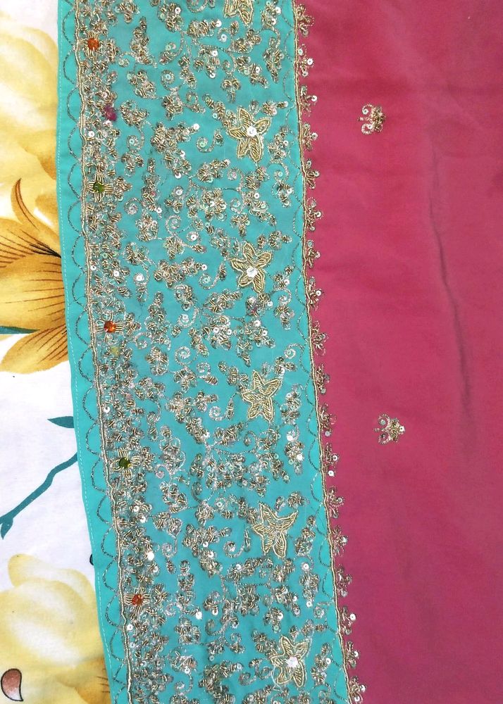 Shirt Shalwar Dupatta Nawratri Offer Silk Fabric