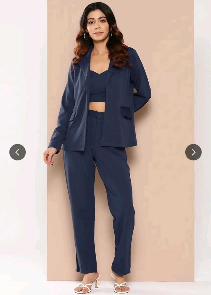 Navy Blue 3-Piece Co-ord Set