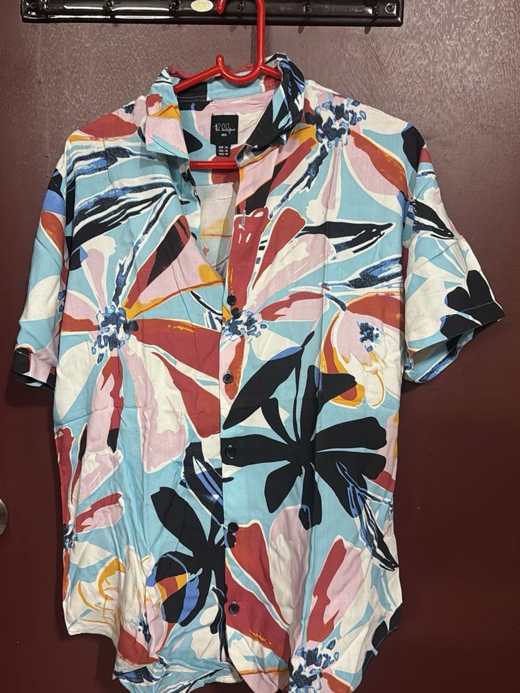 Floral Print Button Down Shirt