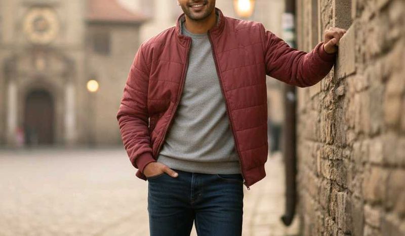 Last Price//Burgundy Padded Jacket