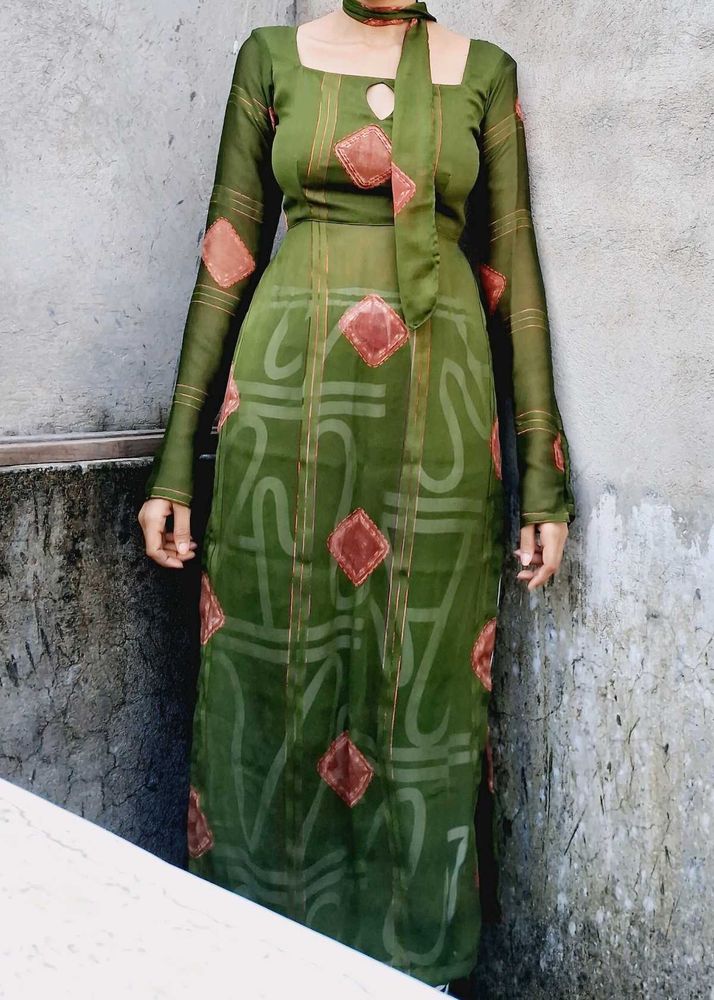 New Stylish Long Kurta✨️🤌 With Scarf